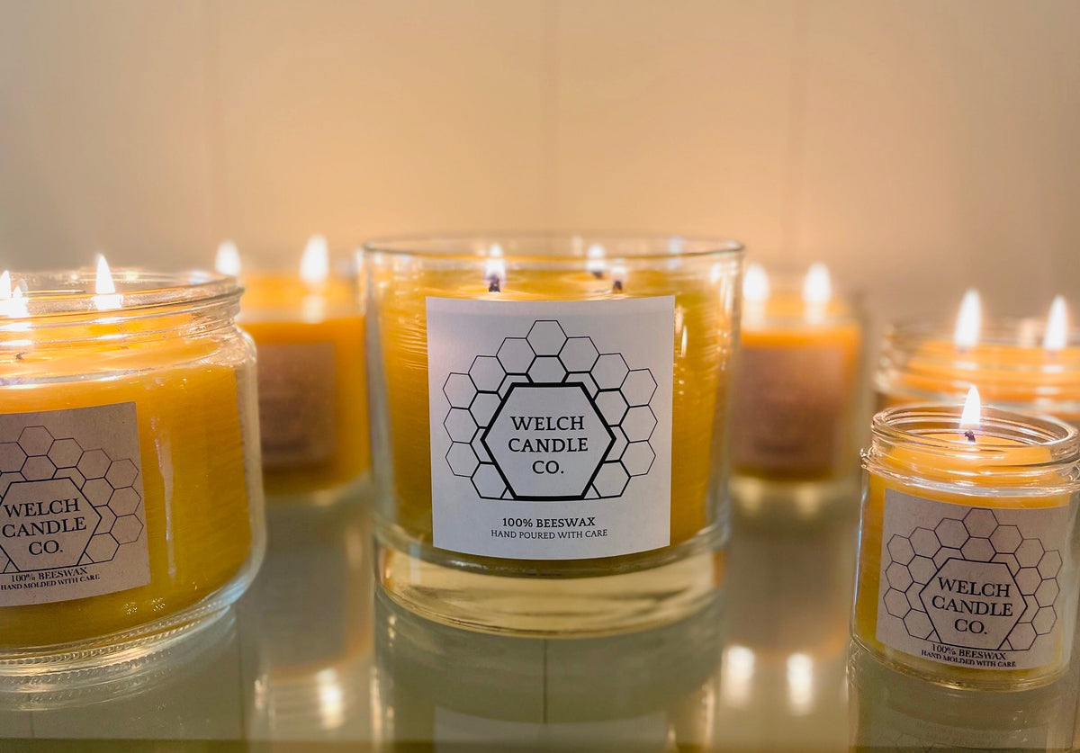 32 discount - 100% Beeswax Votive Candles w/ a Free Glass